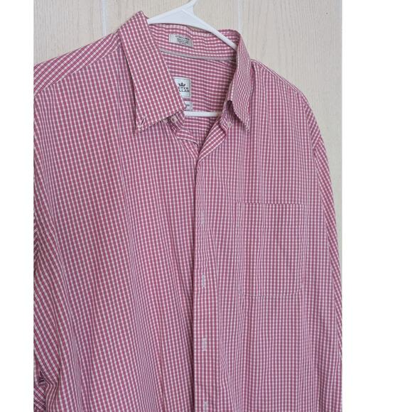 Peter Millar pink white check seaside finish long sleeve button down shirt XLG - Picture 8 of 8